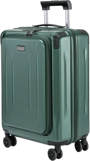 Carry On Luggage, 20 Inch Top Opening Aluminum Frame Lightweight Airline Approved ABS PC Hard Shell Suitcases with Silent Wheels, TSA Lock, Front Pocket & Wet-dry Separated Six-piece Set
