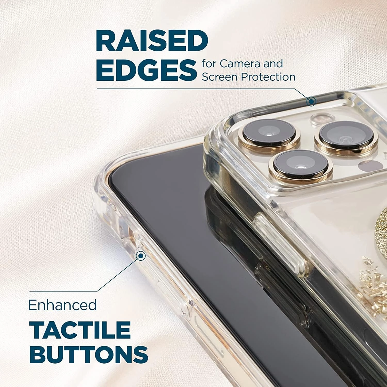 Case-Mate iPhone 13 Pro Max Case for Women [10ft Drop Protection] [Compatible with MagSafe] Karat Marble Phone Cover for iPhone 13 Pro Max - Luxury Bling Glitter Phone Cover - Shockproof, Anti Scratch