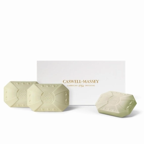 Caswell-Massey Natural Bar Soap for Women, Moisturizing Body Soap Bar for All Skin Types, Made with Essential Oils & Plant-Based Formula for Soft Skin, Peony, 3x3.5 oz Gift Set
