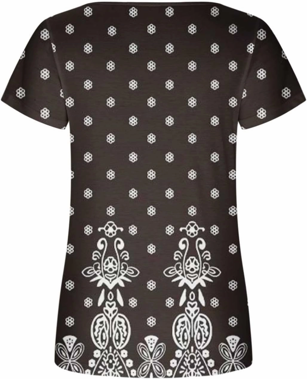 Ceboyel Womens Paisley Square Neck Tunic Tops Pleated Short Short Sleeve Shirts Casual Summer Blouses For Leggings 2023
