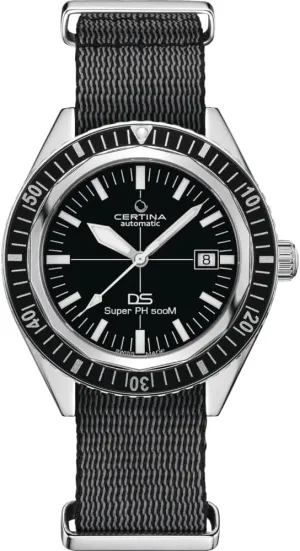 Certina, Mens, DS SUPER PH500M, Stainless Steel, Swiss Automatic, Diving Watch, C0374071805000