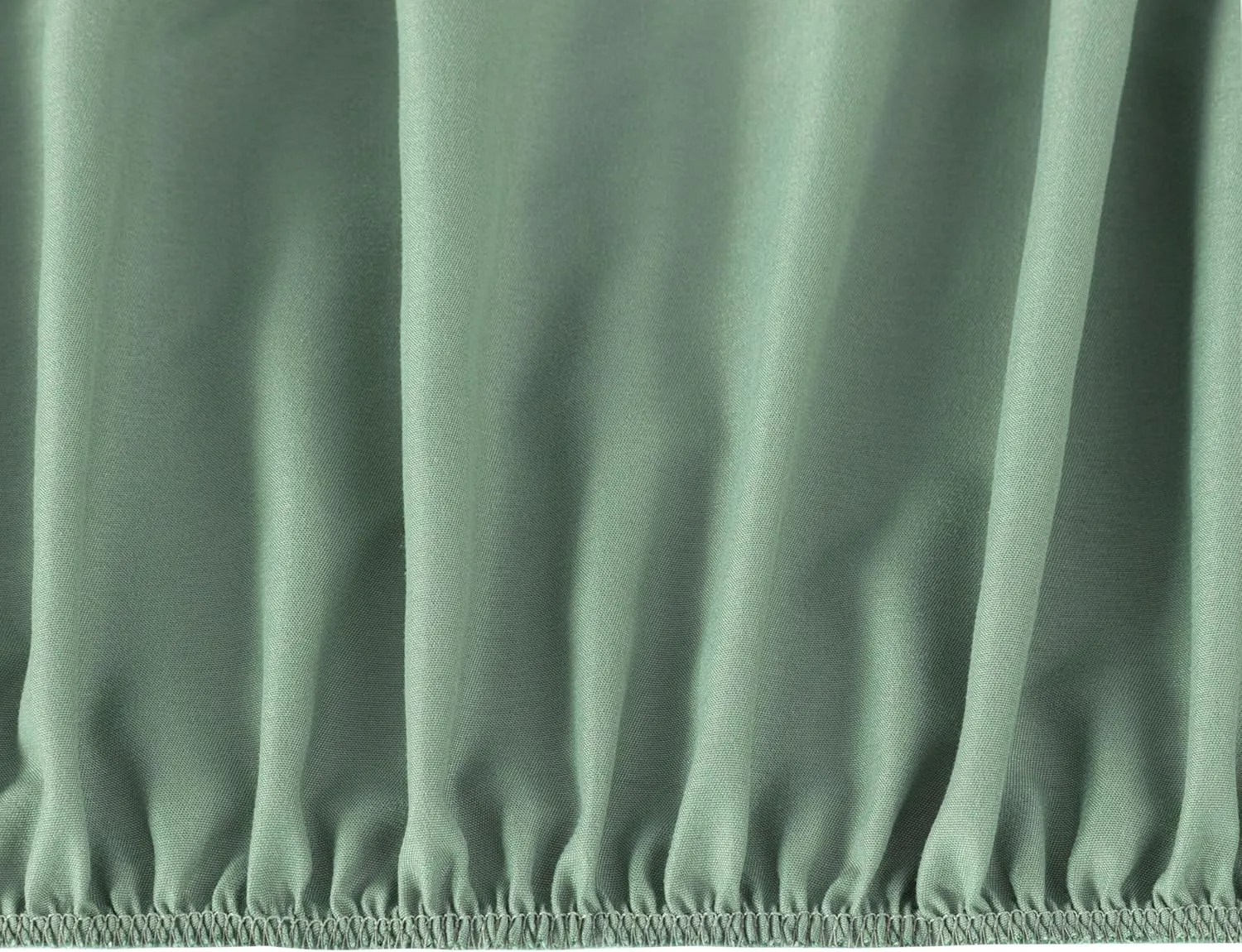 Chezmoi Collection 4-Piece Sage Green Sheet Set King Size - 110GSM Peach Skin Brushed Microfiber Polyester 16" Deep Pocket Bed Sheets & Pillowcases