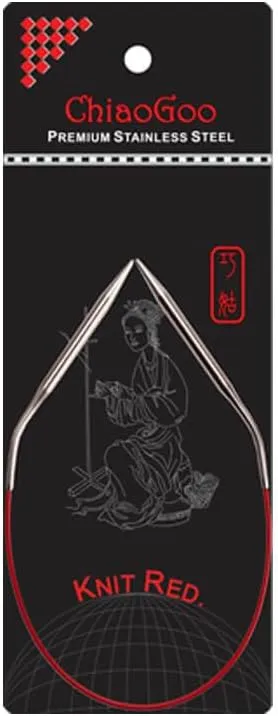 ChiaoGoo Knit RED Circular Needle 30cm 1.50mm - 1pc