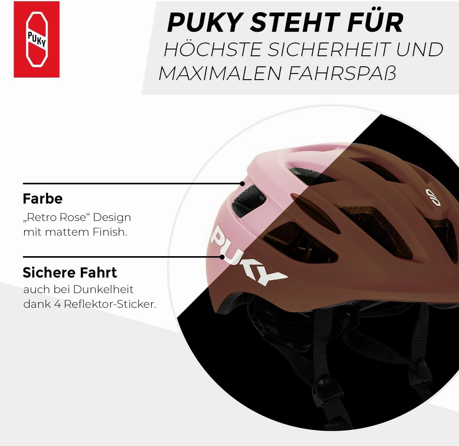 Children's Bicycle Helmet 48-55 cm Light Weight 220 g Maximum Protection and Ventilation 360° Visibility with Light Module Ideal for Safety and Comfort on the Bike