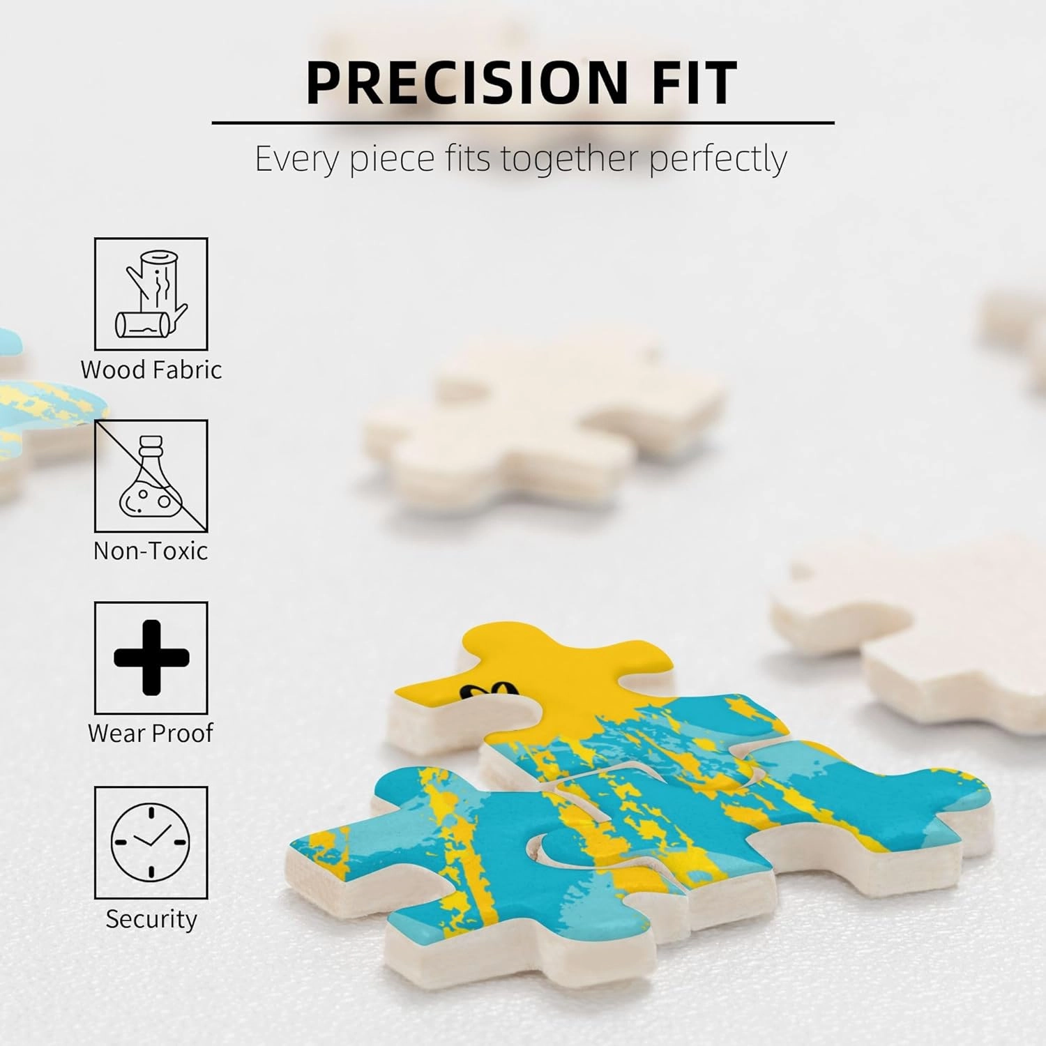 Christmas Print,Portable Wooden Jigsaw Puzzle for Adults,Merry Xmas Wish with Fir Tree,Birthday Gift for Family and Friends,Green Red Plastic Box Storage 500PCS