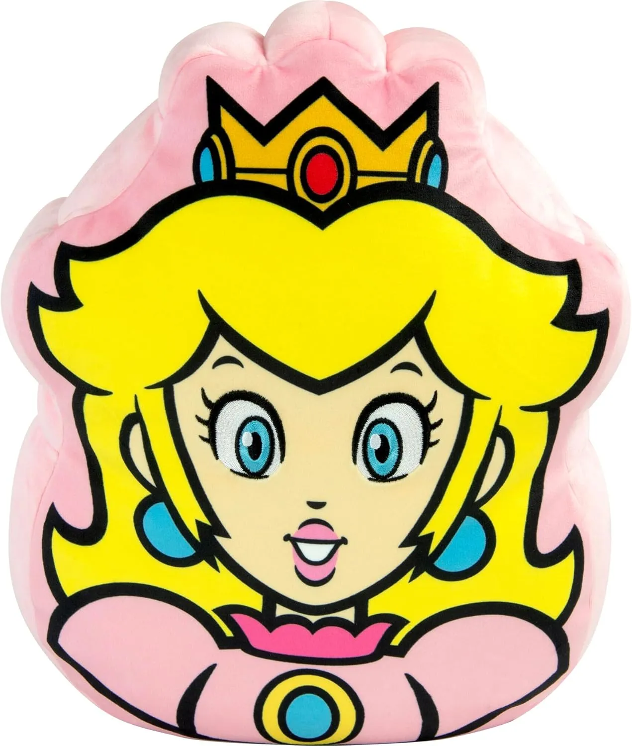 Club Mocchi-Mocchi- Super Mario Plush - Princess Peach Plushie - Squishy Mario Plushies - Plush Collectible Mario Toys - Soft Plush Toys and Mario Room Decor - 15 inch