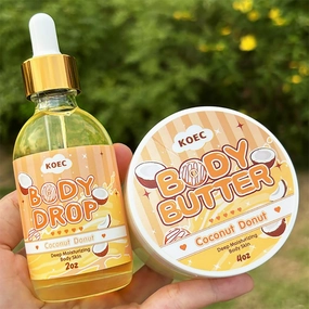 Coconut donuts Body Butter and Body Oil, 2 oz Oil and 4 oz Butter