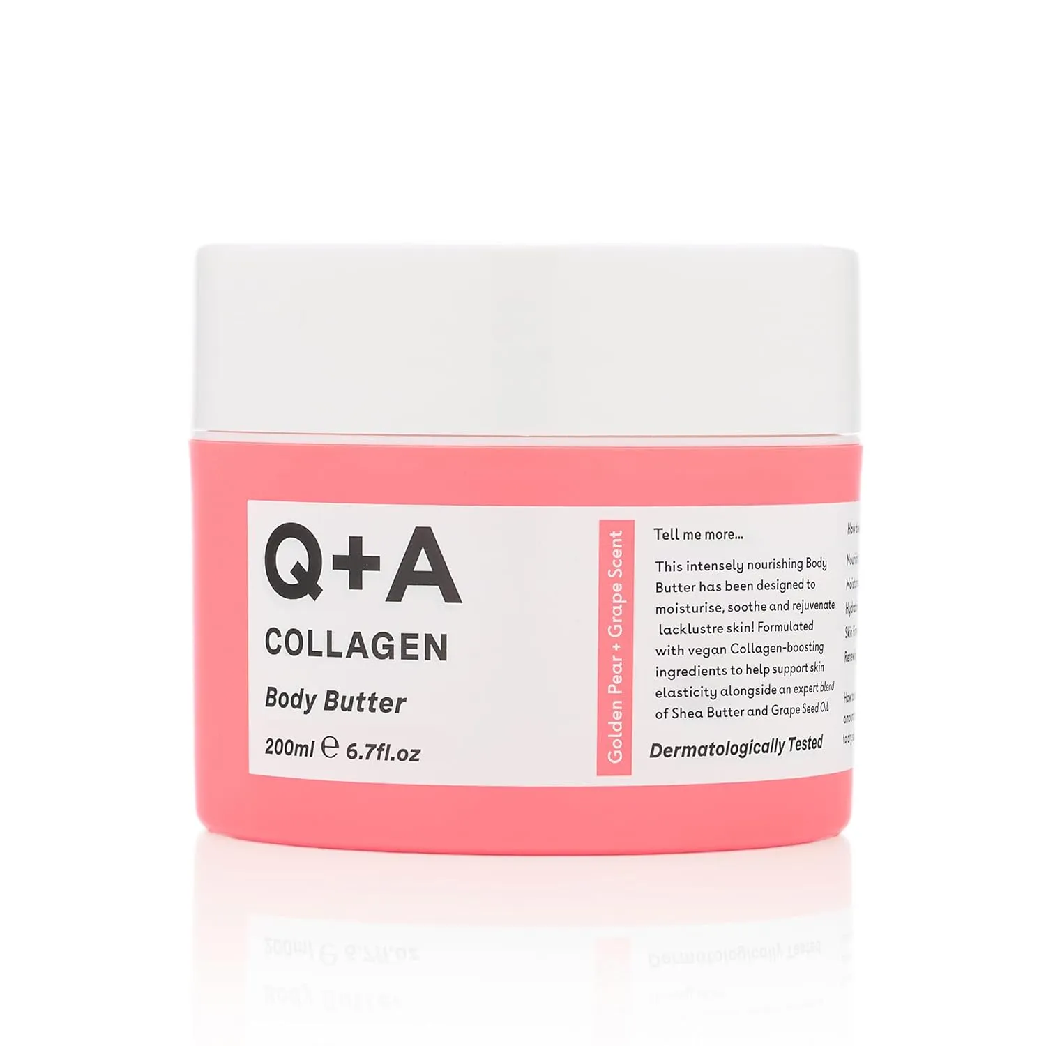 Collagen Body Butter: Luxuriously Rich, Intensely Moisturising Vegan Formula with Hydrolysed Vegetable Protein, Shea Butter, Squalane, and Golden Pear and Grape Scent for Soft, Supple Skin, 200ml