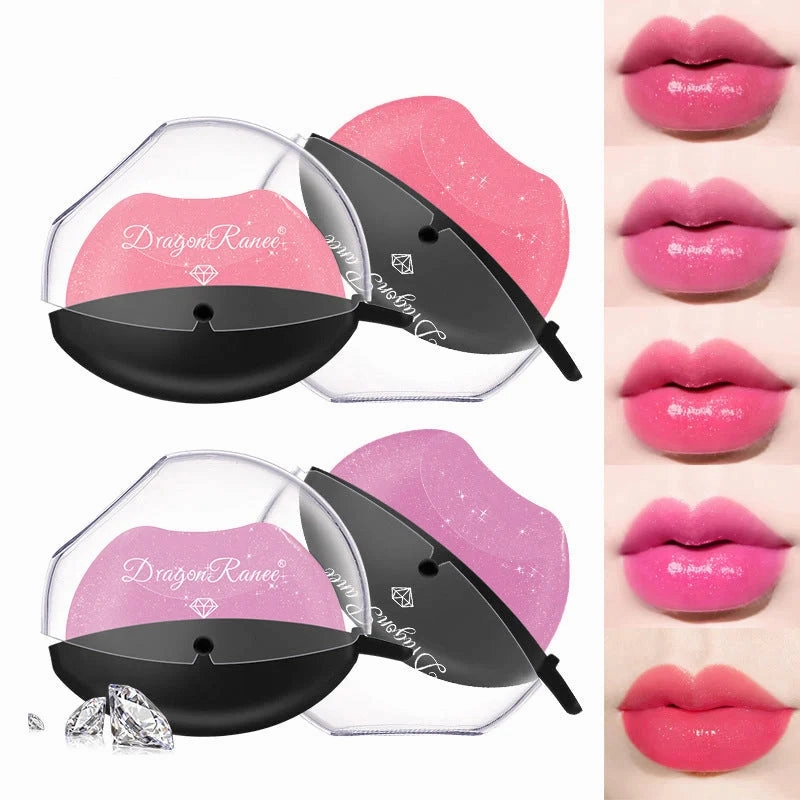 Colour-changing mother-of-pearl glitter lipstick