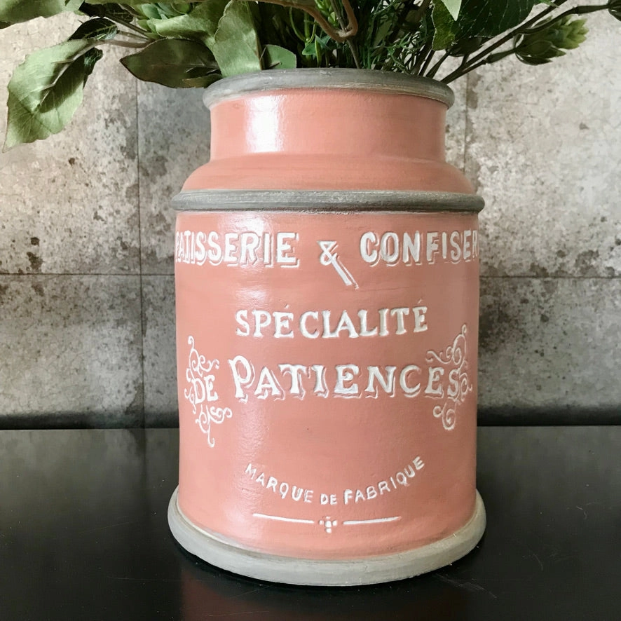 Coral peach confiserie vase