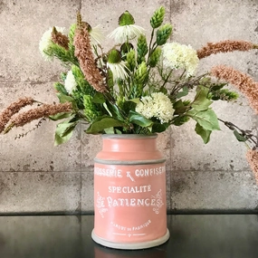 Coral peach confiserie vase