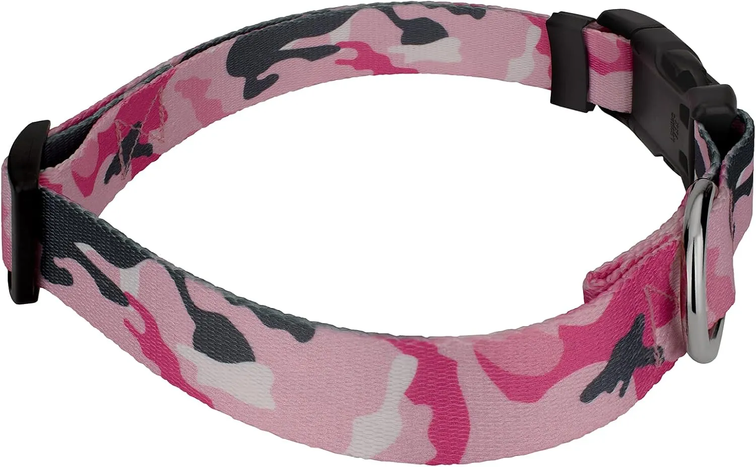 Country Brook Petz - Deluxe Pink and Grey Camo Dog Collar and Leash - Camouflage Collection Featuring Rugged Designs (5/8 Inch, Small)
