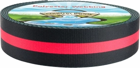 Country Brook Design - Thin Red Line Polyester Webbing