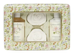 Crabtree & Evelyn 4 Piece Gift Set Tin (4-piece Set, Summer Hill)