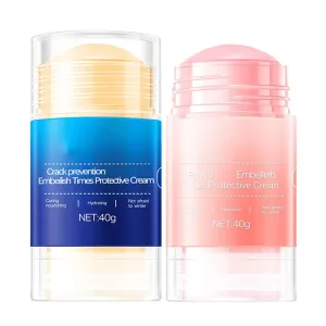 Crack Feet Prevention Stick, Anti Cracked Foot Cream For Dry Heels, Moisturizing Foot Balm Stick, Remove Dead Skin And Softening Dry Skin (Pink Blue)
