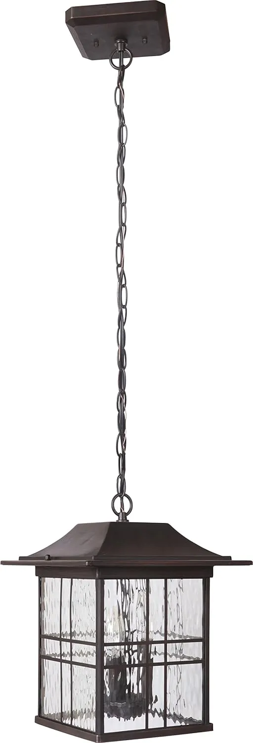 Craftmade Z7821-ABZ Dorset Outdoor Ceiling Pendant Lighting, 3-Light, 180 Watts, Aged Bronze Brushed (11" W x 14" H)