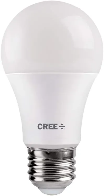 Cree Lighting TA19-04530MDFH25-12DE26-1-12 6-1-12 A19 40W Equivalent LED Bulb (Dimmable) 460 lumens Bright White 3000K, (Pack of 2)