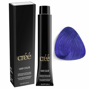 Cree Professional Blue - Permanent Hair Color - Long Lasting, Rich Vibrant - Gray Coverage 100ml - 3.4 fl.oz.