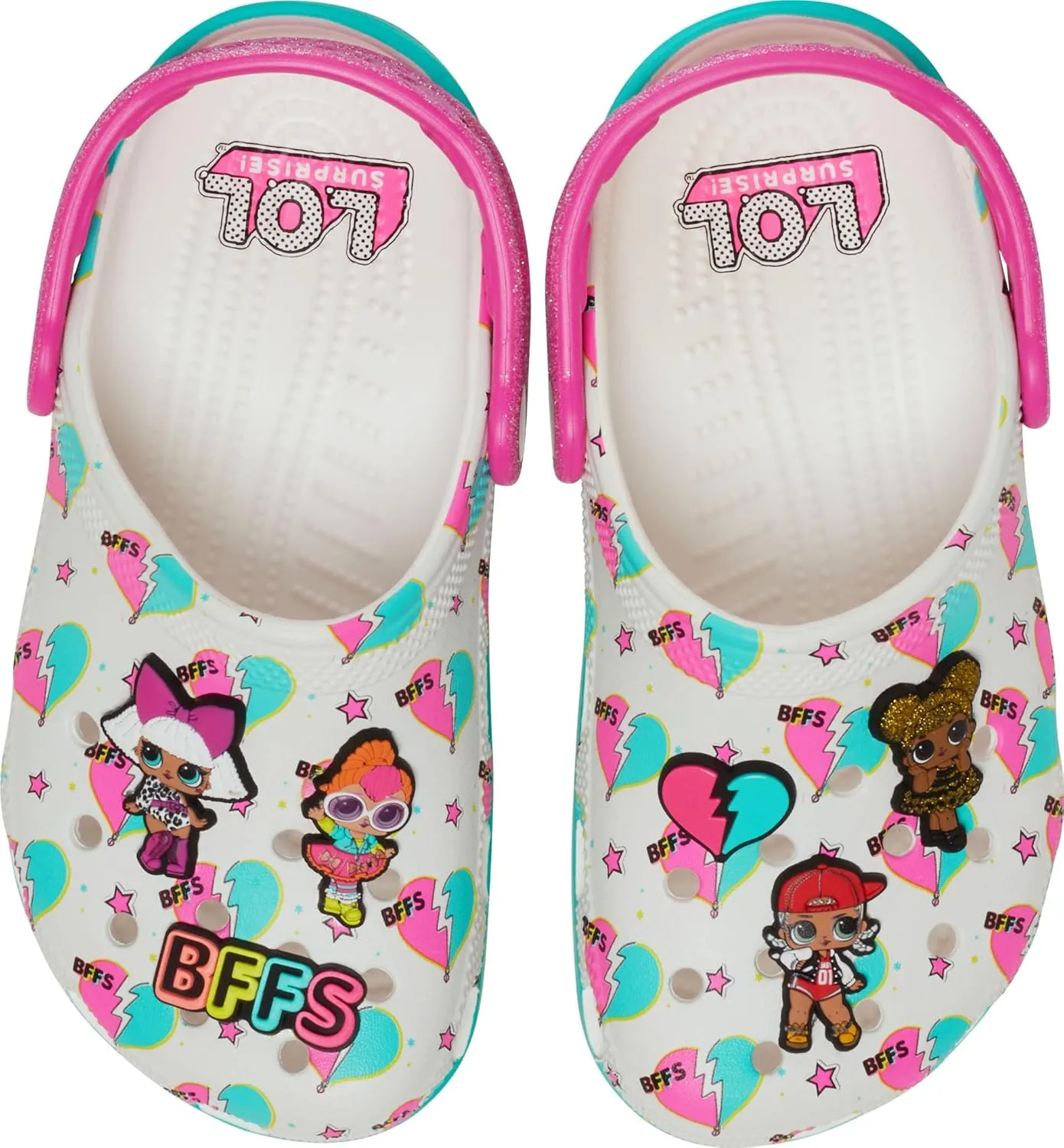 Crocs Kids LOL Surprise Diva Classic Toddler Clogs – Glitter Outsole – EVA Outsole & Midsole – Crocs Comfort™