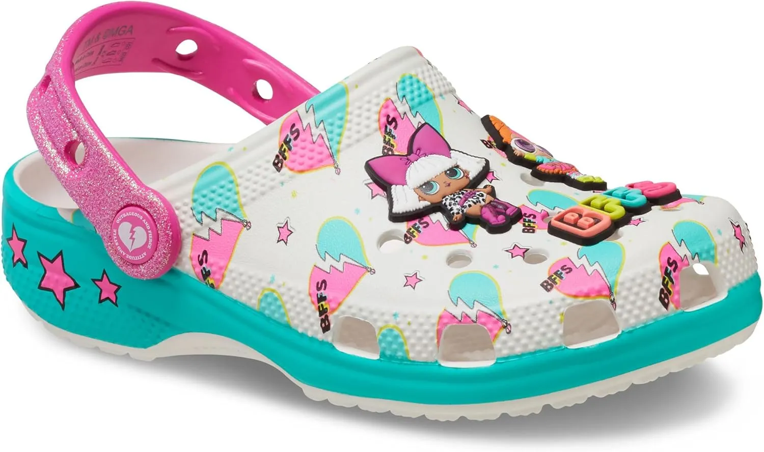 Crocs Kids LOL Surprise Diva Classic Toddler Clogs – Glitter Outsole – EVA Outsole & Midsole – Crocs Comfort™