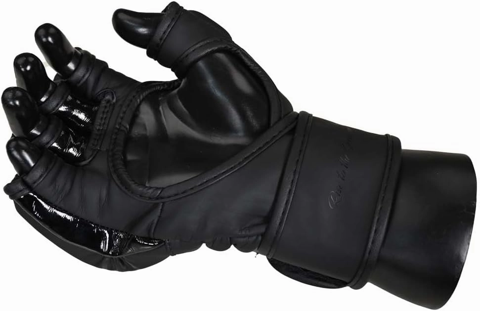 Crown MMA Gloves for Men & Women Martial Arts Punching Bag Gloves, UFC Grappling Fighting & Kickboxing Gloves Pre-Curved Half Finger Boxing Sparring Glove