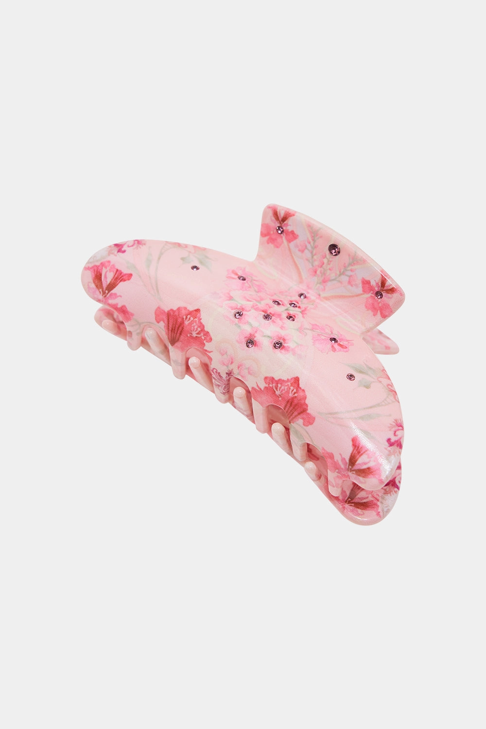CRYSTALLED HAIR CLASP BLOSSOMS AND BRUSHSTROKES