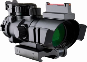 CT Optic Enhanced 4x32 Red Dot Sight Scope Mount Illuminated Red Green Blue Reticle with Red Fiber Matte Black