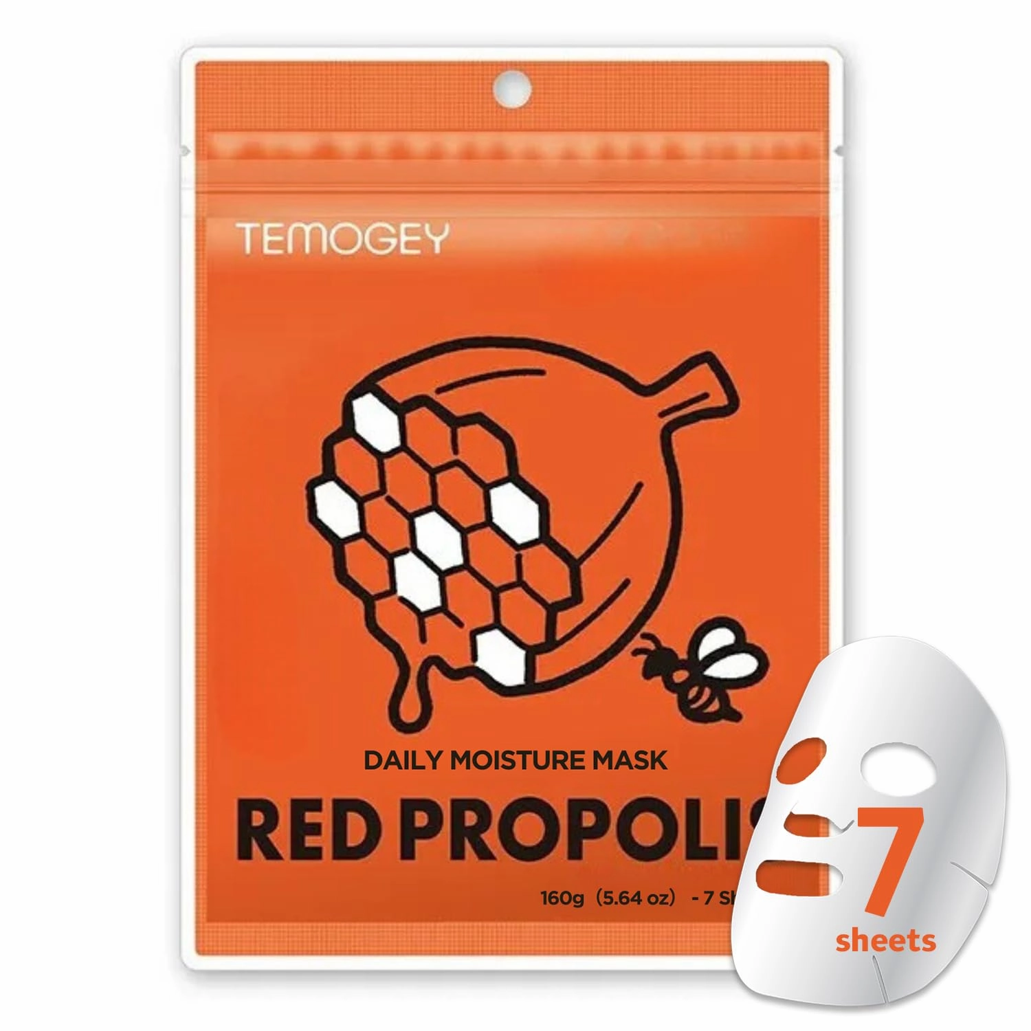 Daily Moisture Sheet Mask Red Propolis - 7 Sheets
