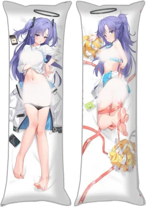 Dakimakura Anime Blue Archive Hugging Body Pillow Case, 19""x59"" Throw Pillow Cover, Double-Sided Print Bedding Decorative Pillowcase (Hayase Yūka), FA10K