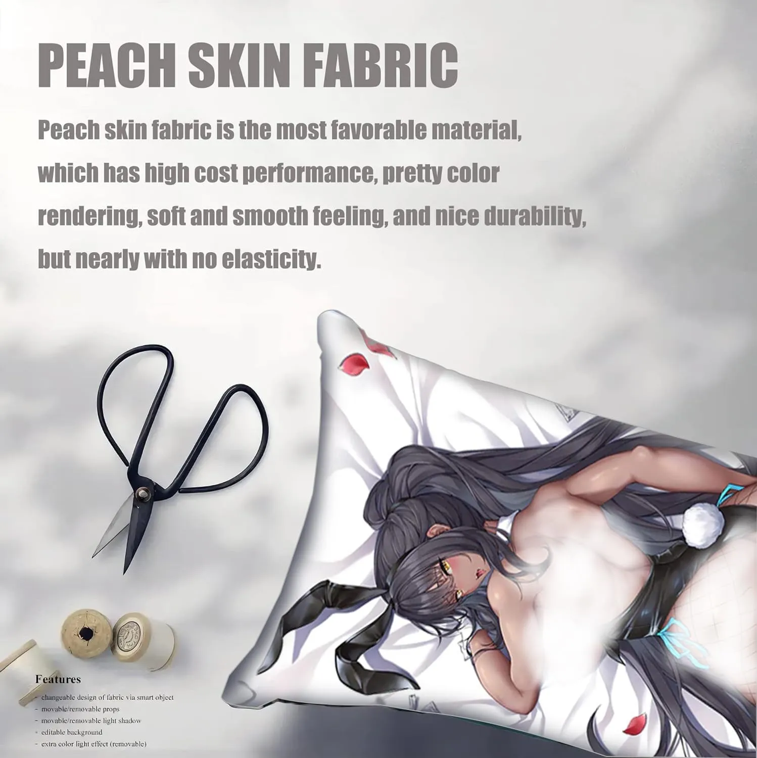 Dakimakura Anime Blue Archive Hugging Body Pillow Case, 19""x59"" Throw Pillow Cover, Double-Sided Print Bedding Decorative Pillowcase (kakudade karinn), FA10K