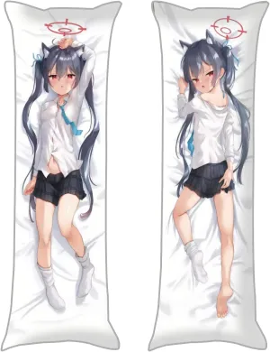 Dakimakura Anime Blue Archive Japanese Hugging Body Pillow Case, Double-Sided Print Bedding Decorative Pillowcase,Throw Pillow Cover Peach Skin (19"x59"/50x150cm) (B)