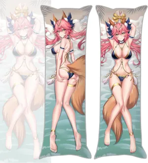 Dakimakura Anime Fate Hugging Body Pillow Case, 19""x59"" Throw Pillow Cover, Double-Sided Print Bedding Decorative Pillowcase (Tamamo no Mae)