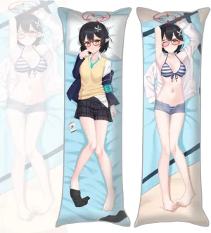 Dakimakura Blue Archive 20"x59"Anime Pillowcase Double-Sided Pattern Hugging Body Pillow Cover Case Peach Skin (Okusora Ayane)