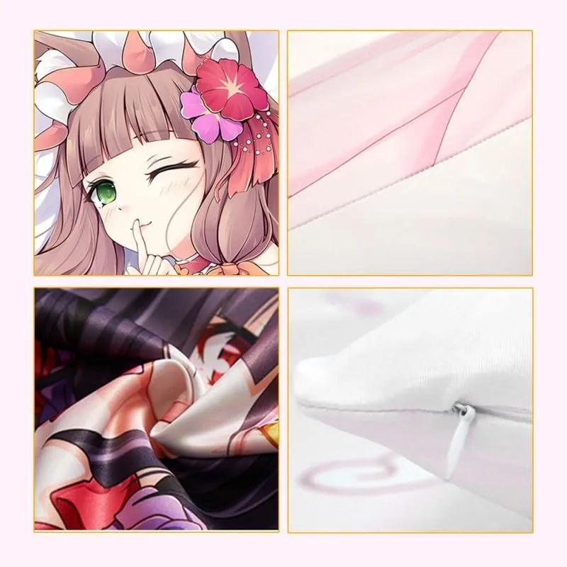 Dakimakura Honkai: Star Rail 20"x59"Anime Pillowcase Double-Sided Pattern Hugging Body Pillow Cover Case Peach Skin (Fu Xuan)