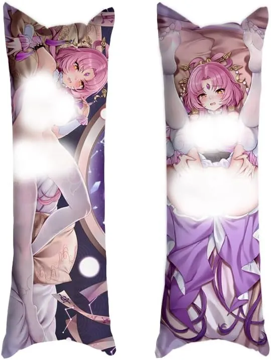 Dakimakura Honkai: Star Rail 20"x59"Anime Pillowcase Double-Sided Pattern Hugging Body Pillow Cover Case Peach Skin (Fu Xuan)