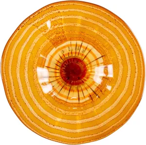 Dale Tiffany AV13108-D12 Amber Handover Hand-Blown Art Glass Wall Décor Plate, 12-Inch, Orange