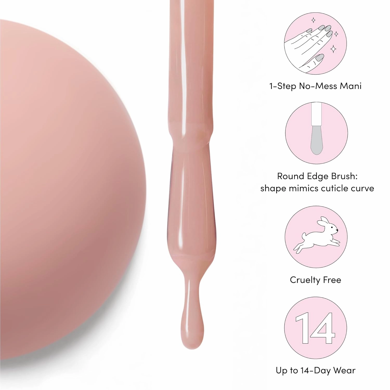 Dashing Diva One Gel Color Duo - Neutrals - Marshmallow & Kitten - 3-in-1 Base Coat, Nail Color & Top Coat - Gel Nail Polish Set - Contains 2 Colors