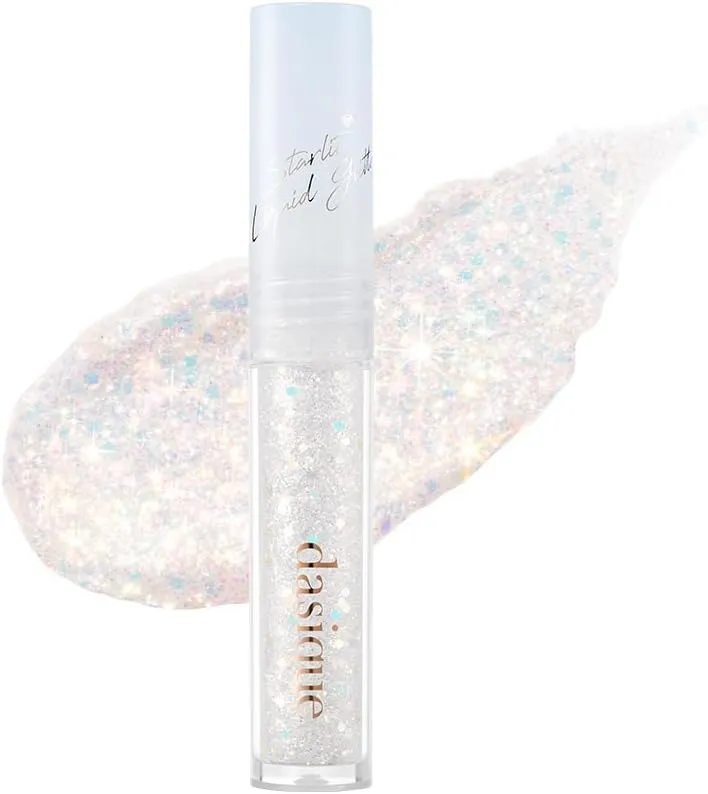 dasique Starlit Jewel Liquid Glitter (02 Candy Hearts) | Twinkle Glitter Shadow | Long-lasting | Multi-dimensional sparkle finish | Quick drying | Multipurpose