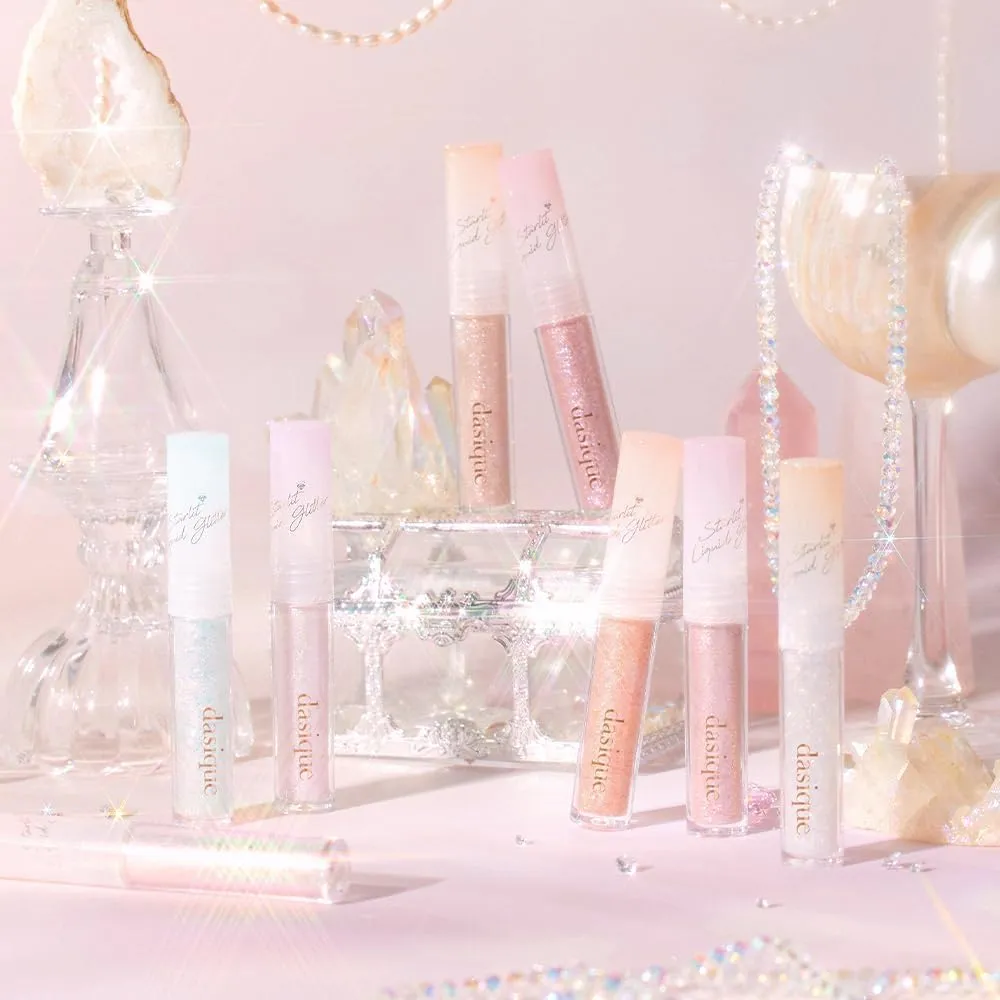 dasique Starlit Jewel Liquid Glitter (02 Candy Hearts) | Twinkle Glitter Shadow | Long-lasting | Multi-dimensional sparkle finish | Quick drying | Multipurpose