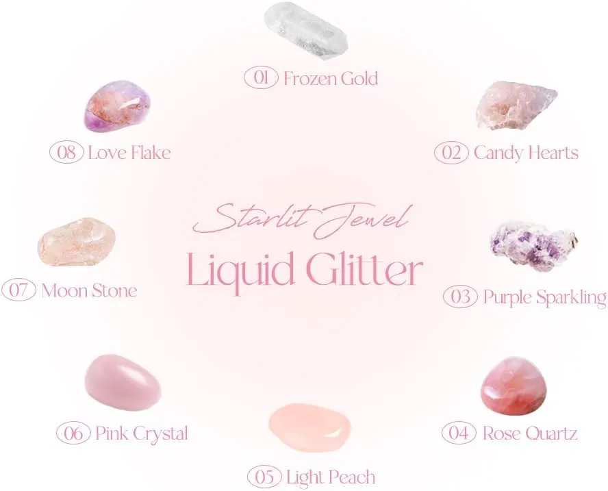 dasique Starlit Jewel Liquid Glitter (02 Candy Hearts) | Twinkle Glitter Shadow | Long-lasting | Multi-dimensional sparkle finish | Quick drying | Multipurpose