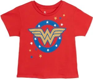 DC Comics Justice League Girls T-Shirt Toddler to Big Kid Sizes (2T - 18-20)