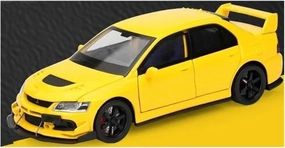 Decorative Car Model 1:32 for Lancer Evolution Diecasts Metal Alloy Luminous Racing Car Model Work Area Decoration Perfect for Gifting(Yellow)