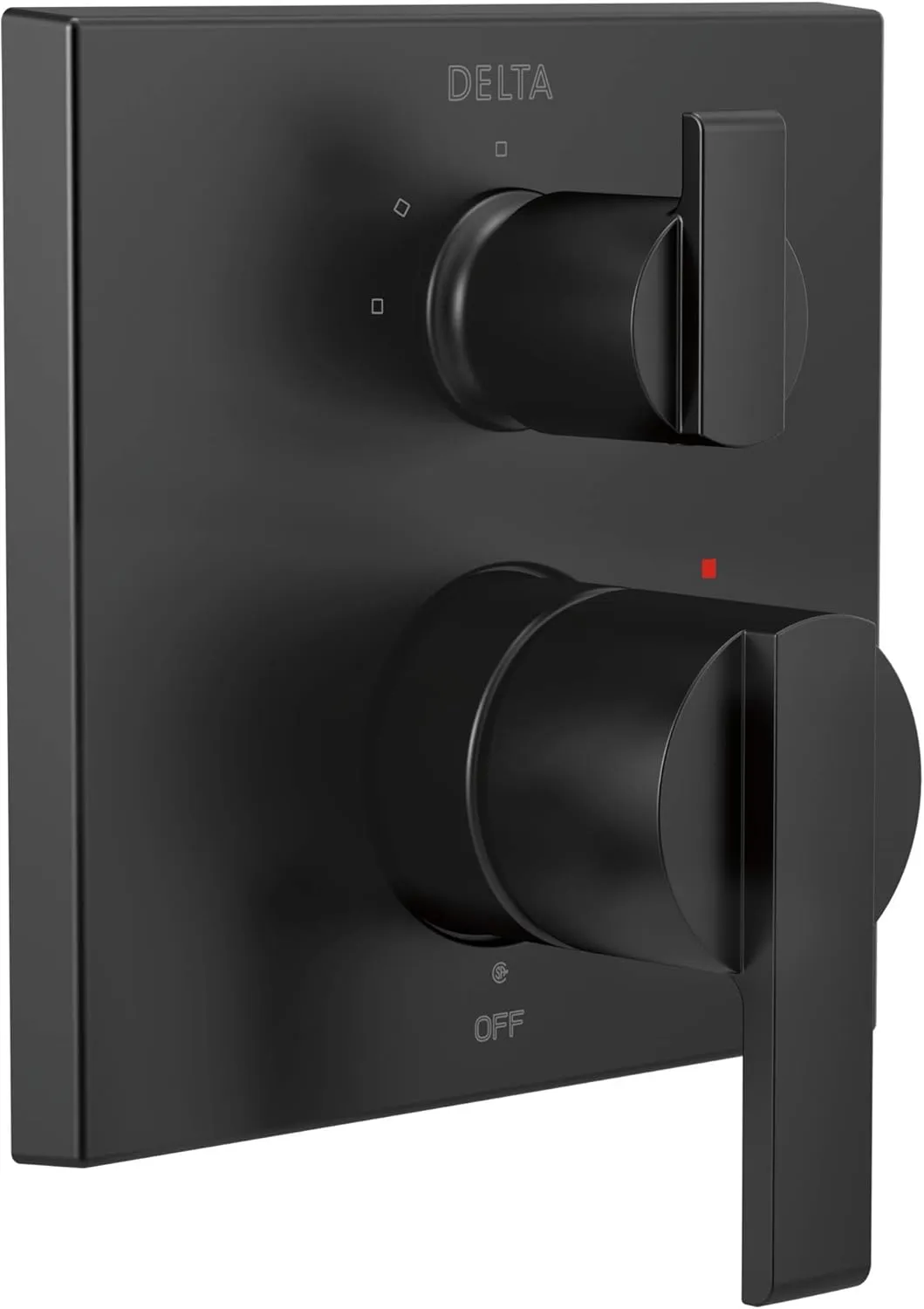 DELTA FAUCET T24867-BL Angular Modern Monitor 14 Series Valve 3-Setting Integrated Shower Trim with Diverter, Matte Black