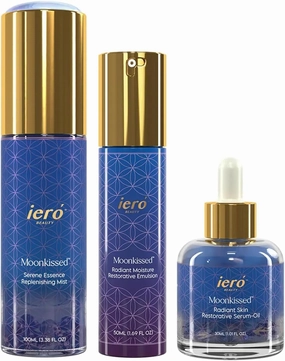Deluxe Moonlit Glow Complete Skincare Ritual - Includes Rose Water Hydrating Facial Mist, Hydrating Anti-Aging Face Moisturizer, Restorative Serum Oil for Rich Moisture and Suppleness