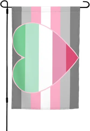 Demigirl Abro-Pride Flag LGBTQ Waterproof Quick Dry Soft Festival Celebration Courtyard Garden Flag 12x18in Stylish Printed Campaign Style Yard Decoration Flag