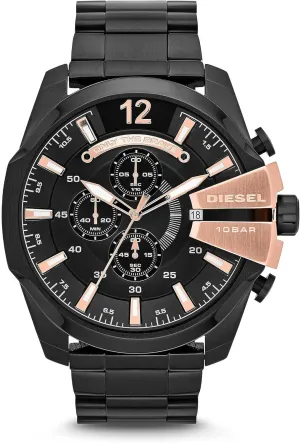 Diesel Mega Chief Stainless Steel Men's Watch with Analog or Digital Movement