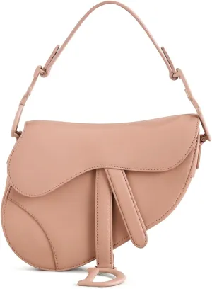 Dior Women's Pre-Loved Pink Calfskin Ultra Matte Saddle Bag