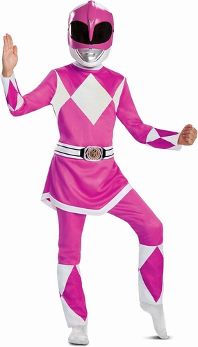 Disguise Pink Ranger Deluxe Child Costume, Pink, Medium/(7-8)