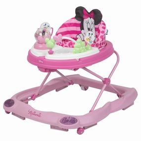 Disney Baby Minnie Mouse Baby Walkers and Activity Center, Pink Glitter Music and Lights Walker