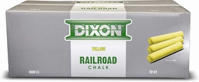 Dixon - 464-88813 Industrial Railroad Crayon Chalk with Tapered 4" x 1" Sticks, Yellow, 72-Pack (88813) (Pack of 6, 432 Count Total)